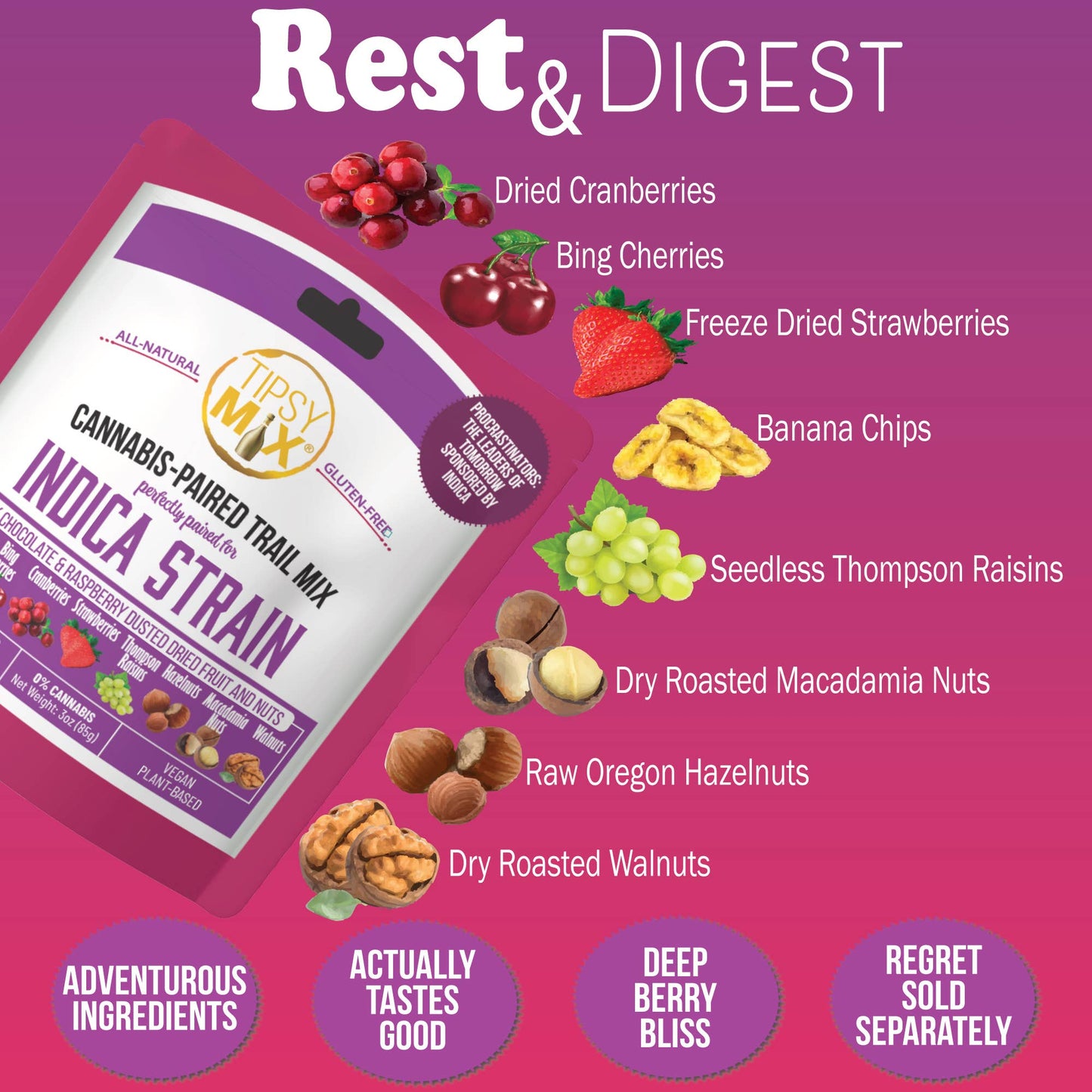 Cannabis-Paired Trail Mix - Indica Strain