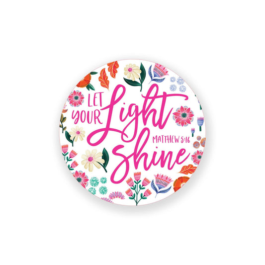 Vinyl Magnet-Let Your Light Shine