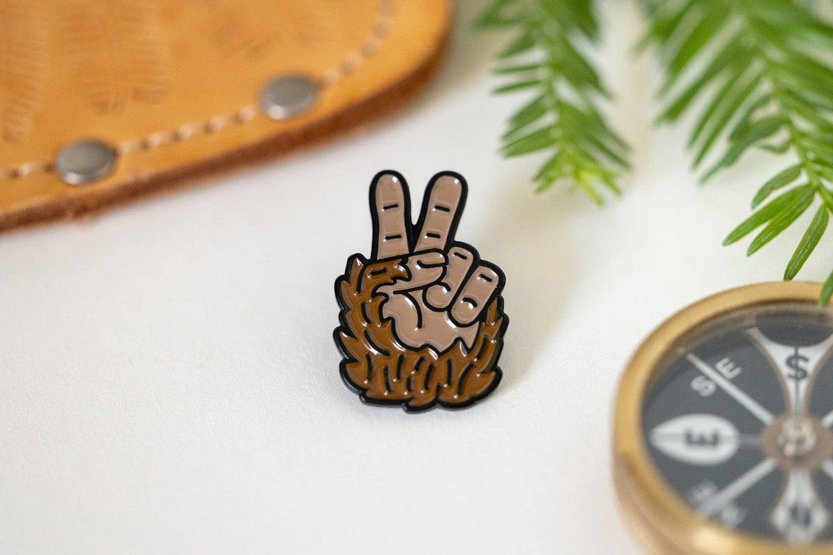 Bigfoot Peace Pin