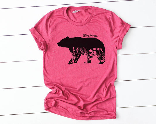 Floral Bear T shirt