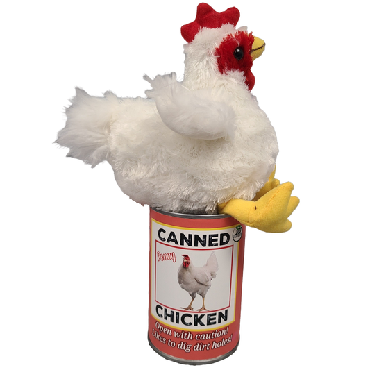Canned Gifts - Canned Chicken | Farm Animal Plush w/Jokes | Unique Gift