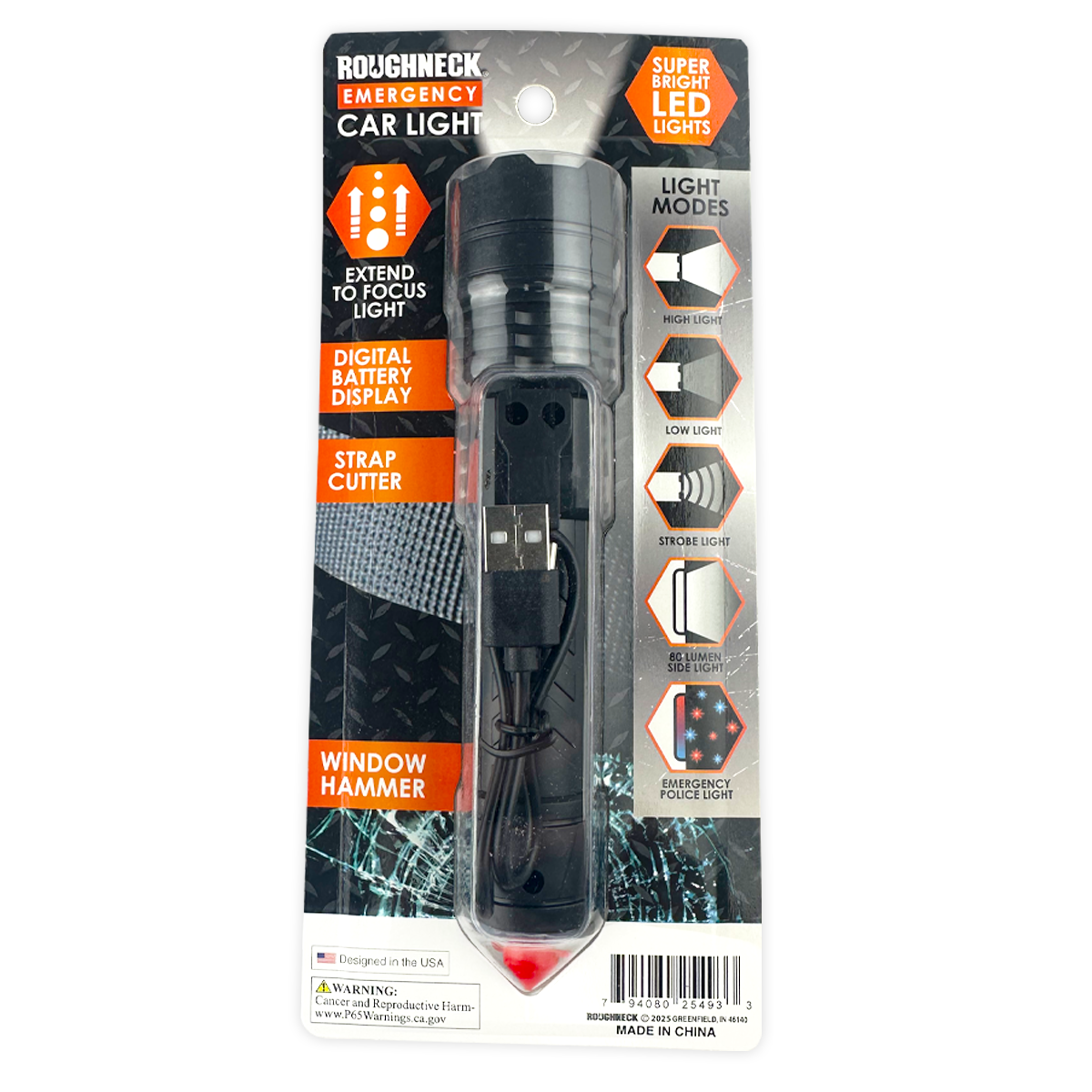 Emergency Rechargeable LED Flashlight Multi Tool