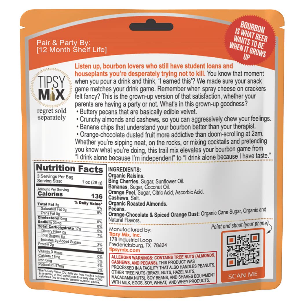 Tipsy Mix - 11. Liquor-Paired Trail Mix MIXED CASE OF 6