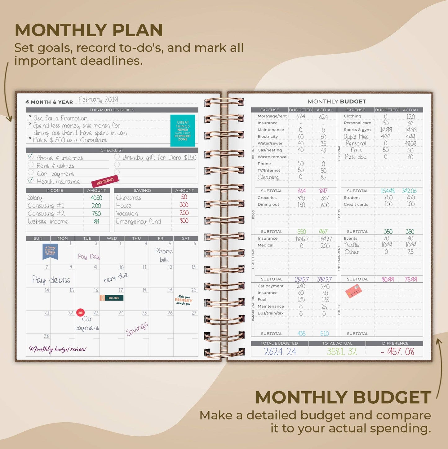Budget Planner Spiral A5