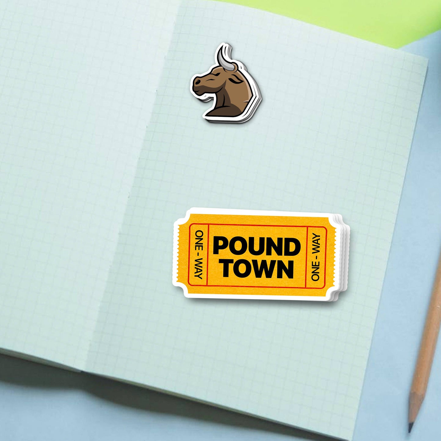 Ticket To Pound Town Sticker,