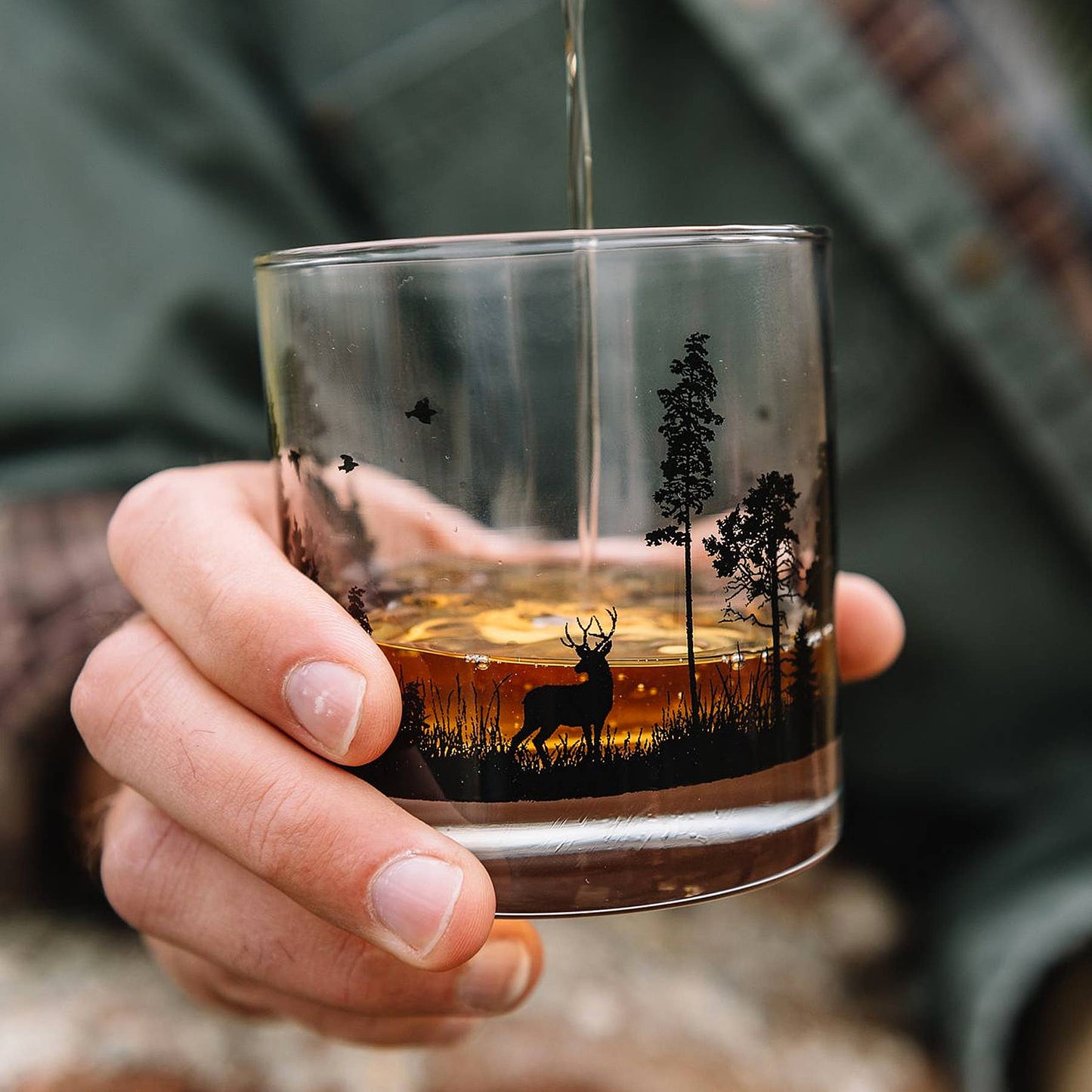 Forest Animals Whiskey Glasses