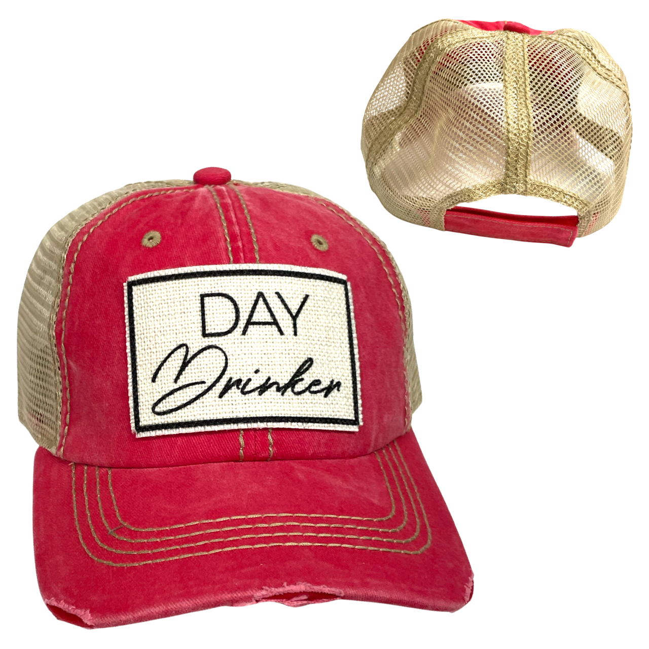 dkhandmade - DAY DRINKER BALL CAP | UNISEX HAT | DISTRESSED