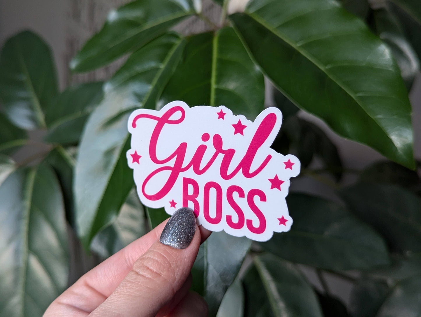 Moonlit Creations - Girl boss vinyl sticker, small women opened business merch