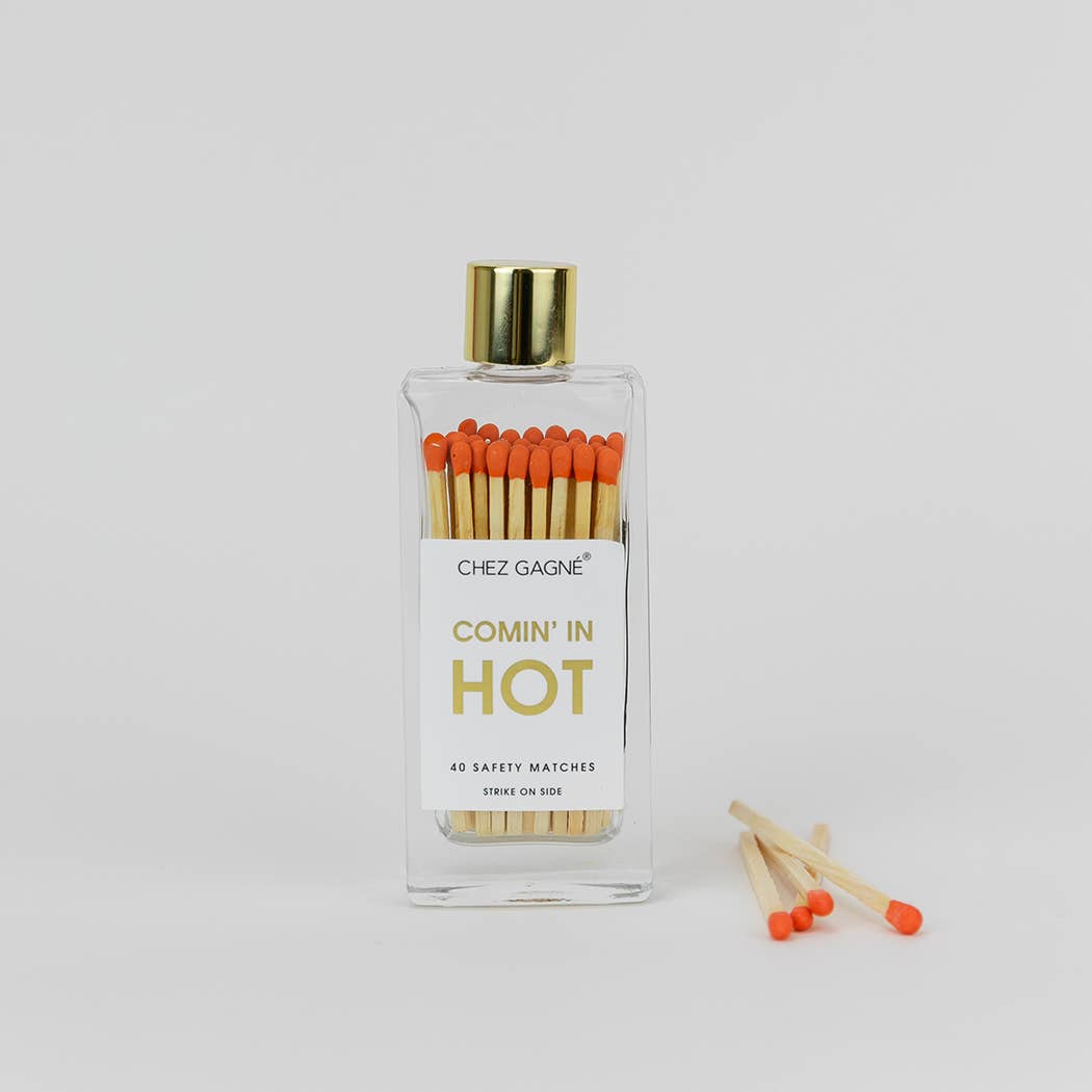 Coming In Hot Glass Bottle Safety Matches