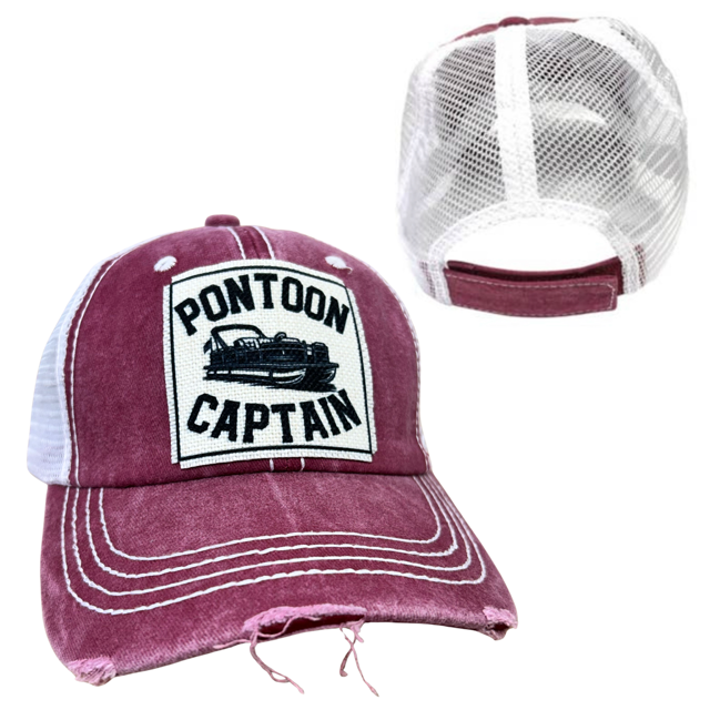 dkhandmade - PONTOON CAPTAIN | UNISEX HAT | DISTRESSED