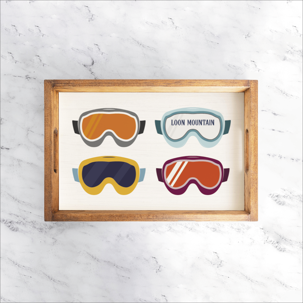 Wisp Ski Goggle Vibes Wooden Serving Tray