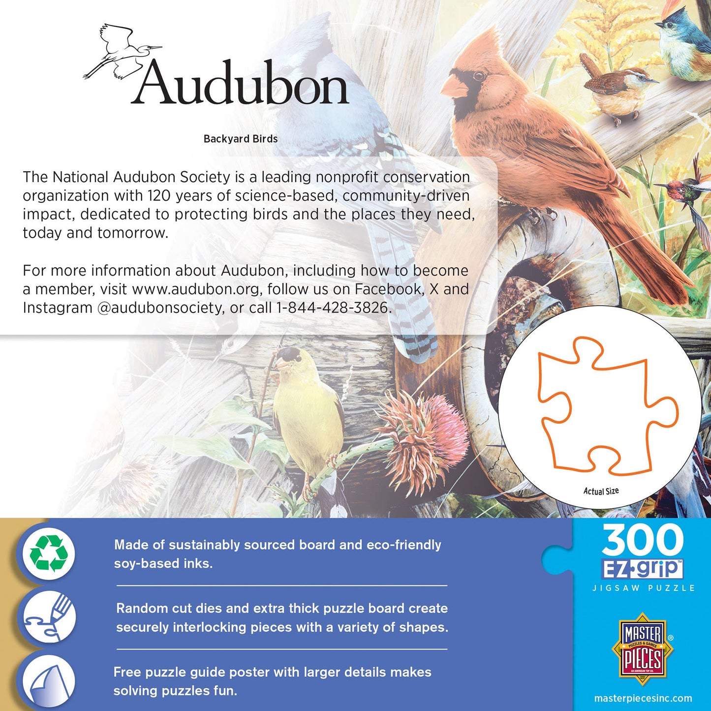 Audubon - Backyard Birds 300 Piece EZ Grip Puzzle