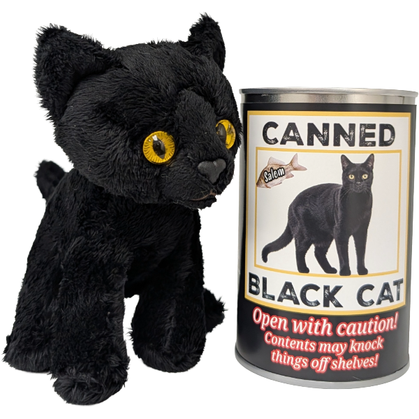Salem the Canned Black Cat