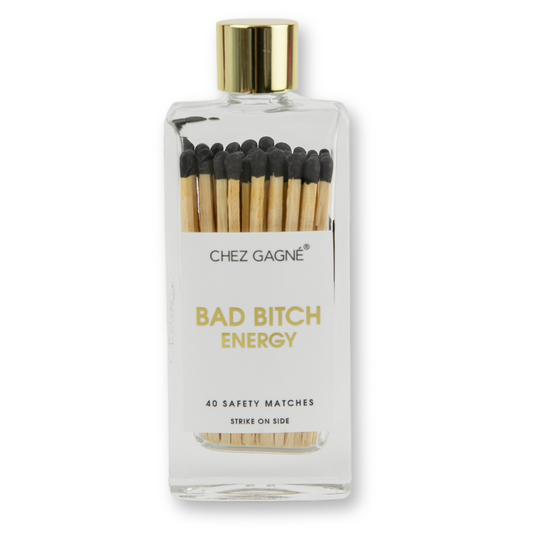 Bad Bitch Energy Glass Bottle Safety Matches