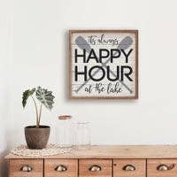 Happy Hour Lake Oars Sign