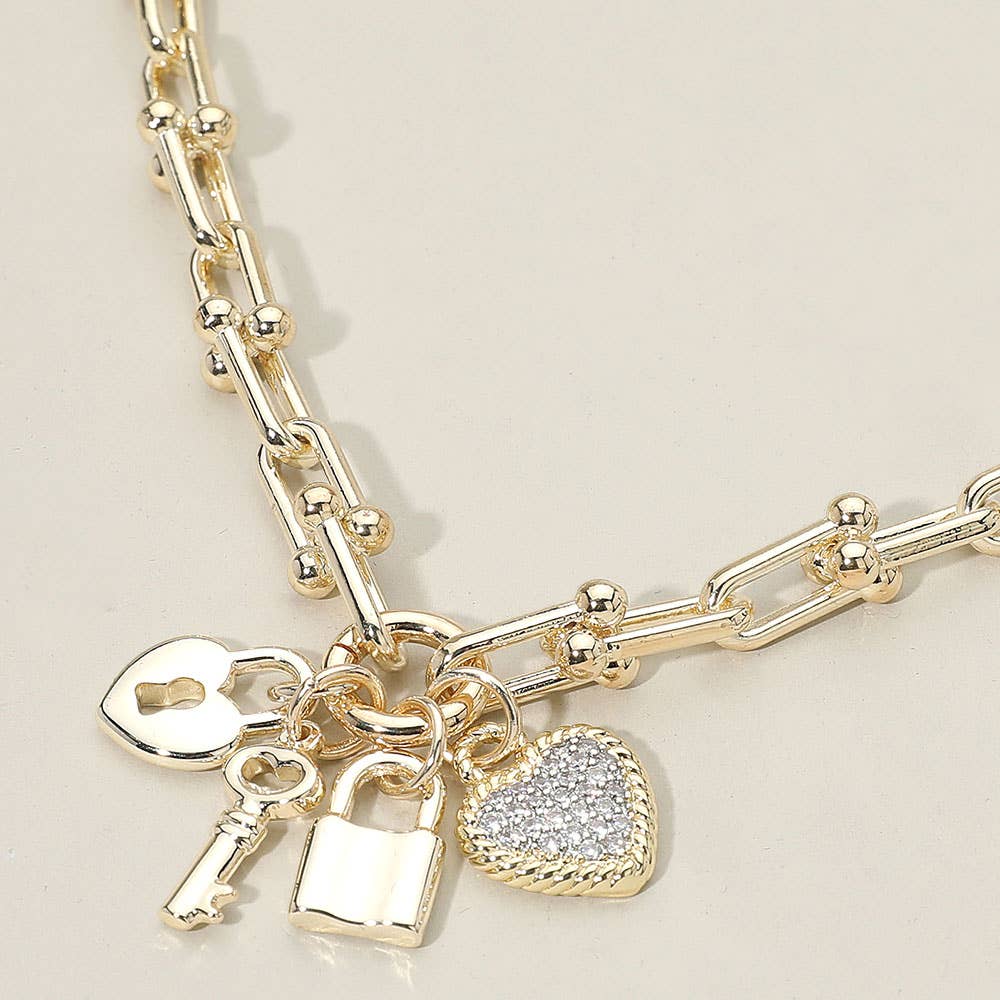 Lock, key, heart necklace