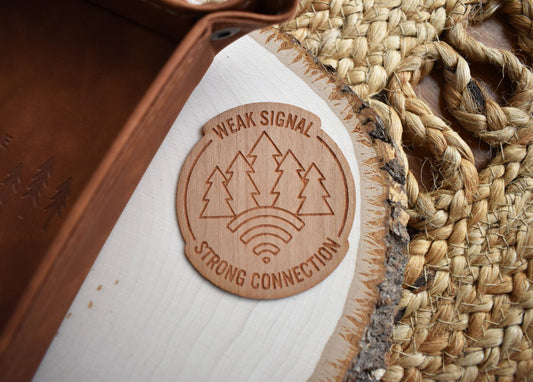 Wild North Co - Weak Signal Strong Connection Wood Sticker