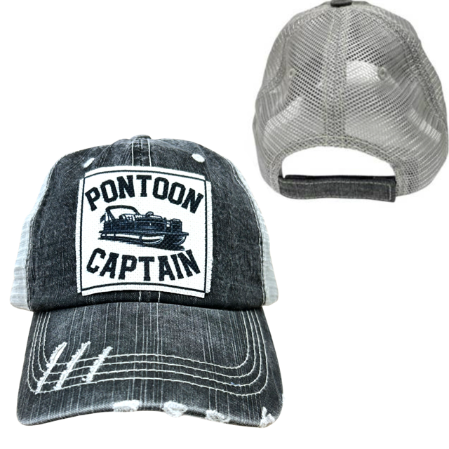 dkhandmade - PONTOON CAPTAIN | UNISEX HAT | DISTRESSED