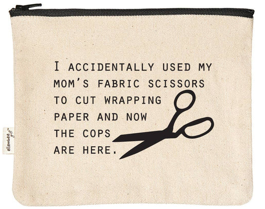 I accidentally used my mom's fabric scissors