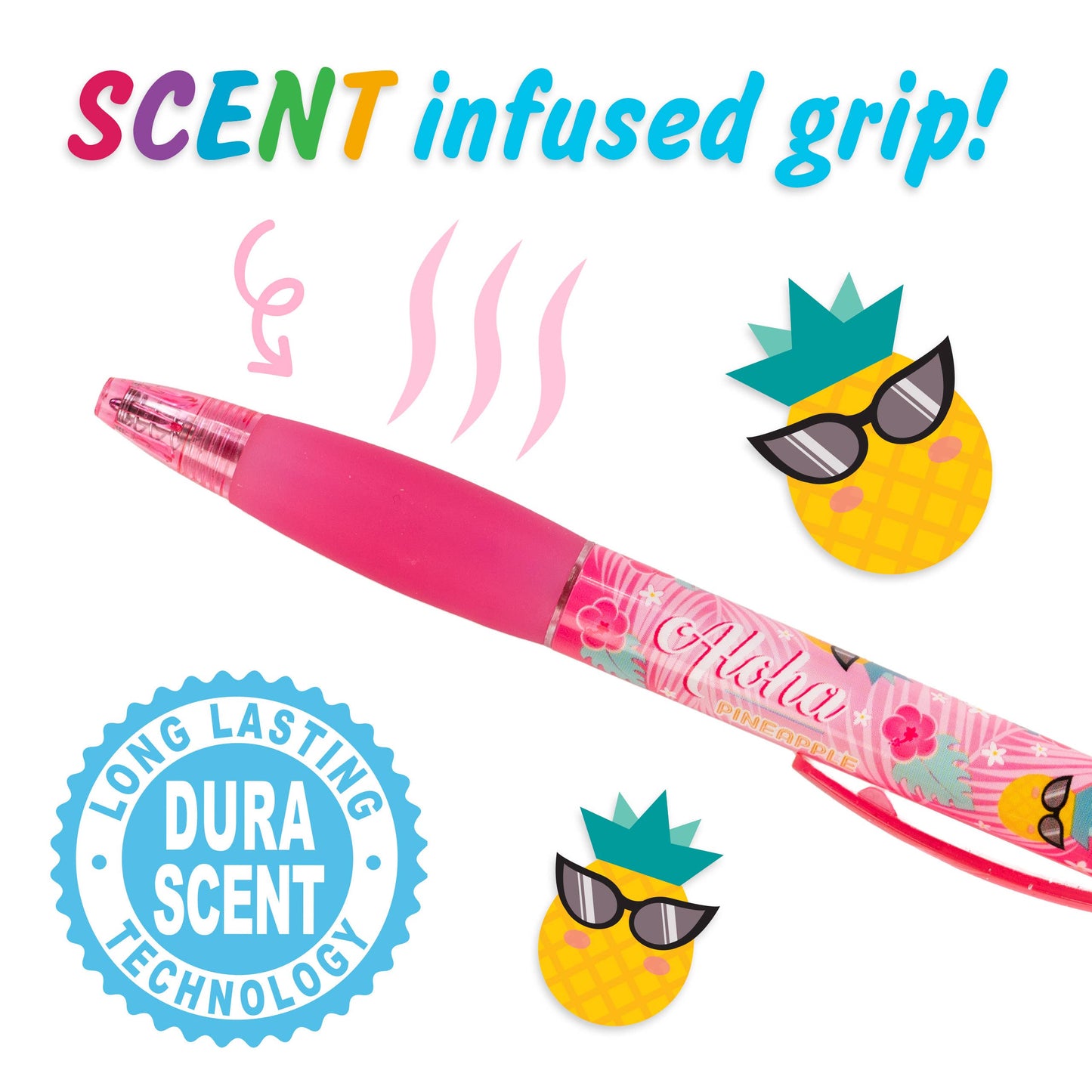 Scentco, Inc - Smens - Aloha Unicorn - Scented Glitter Gel Pens - 8 Count