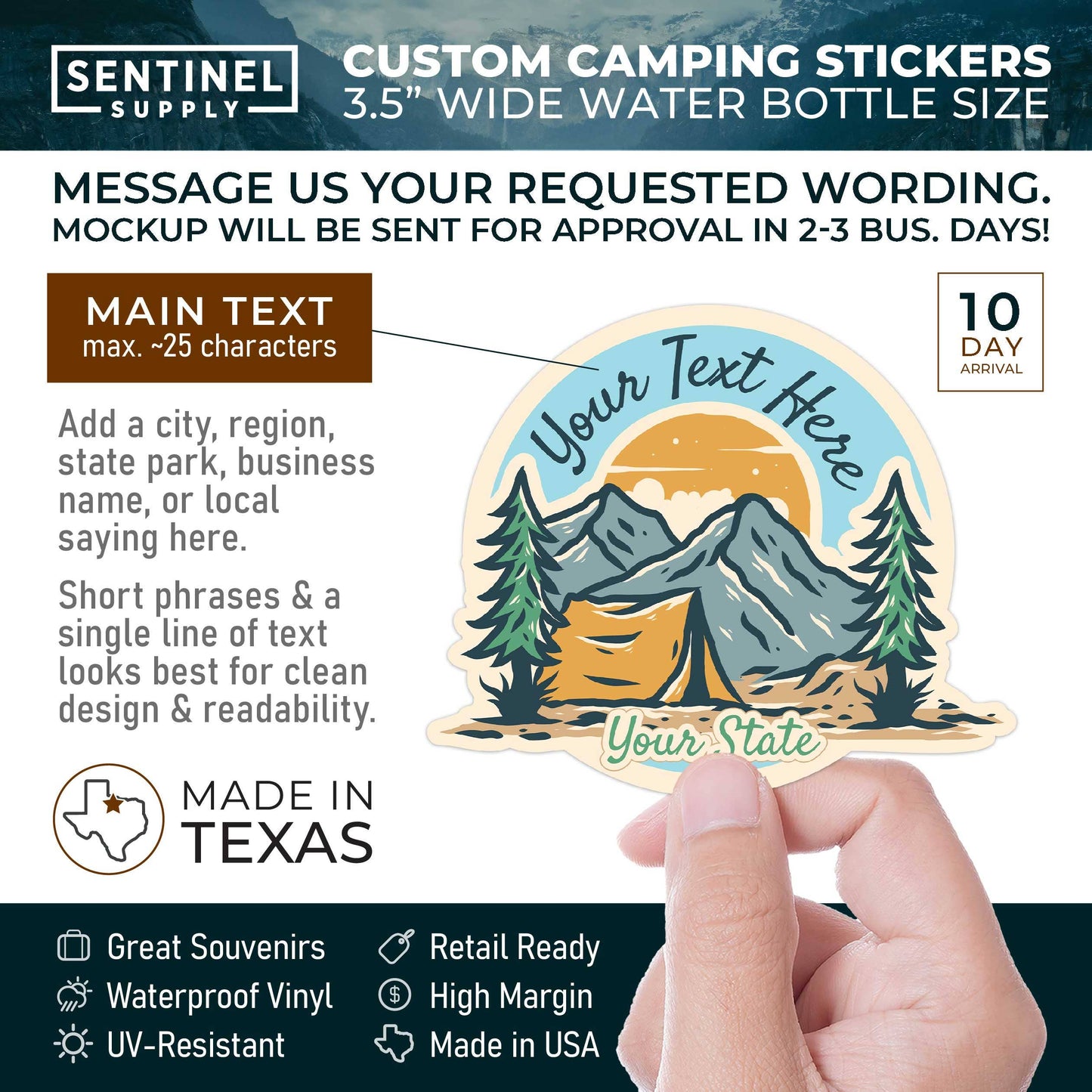 DCL Tent Camping Sticker