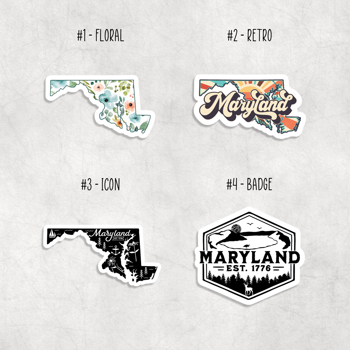 Expression Design Co - Maryland Stickers