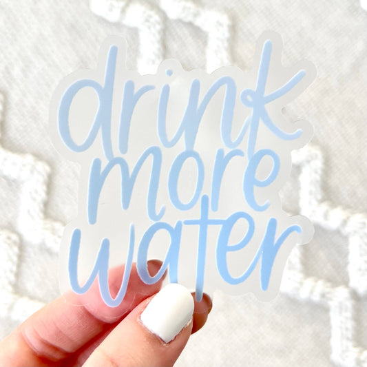 Elyse Breanne Design - Drink More Water Sticker, 3x3 in.