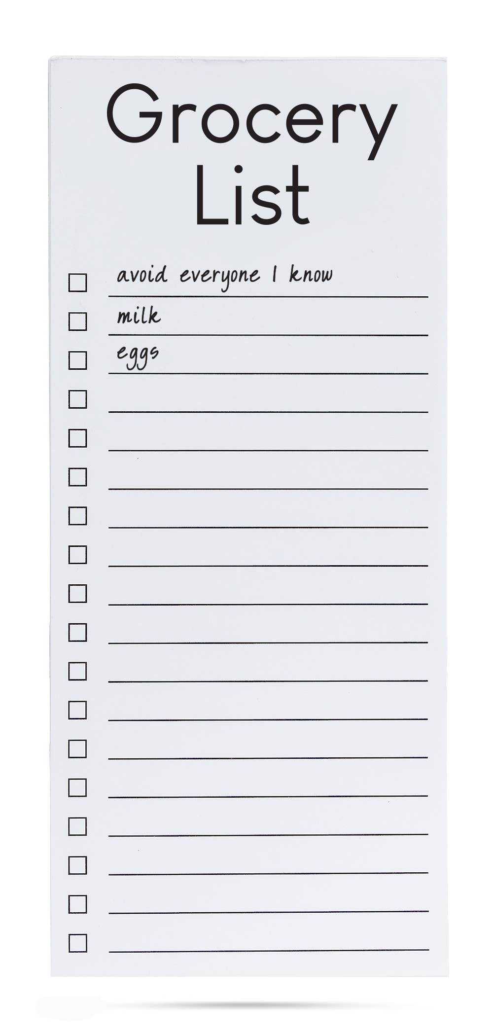 Grocery List | avoid everyone I know
