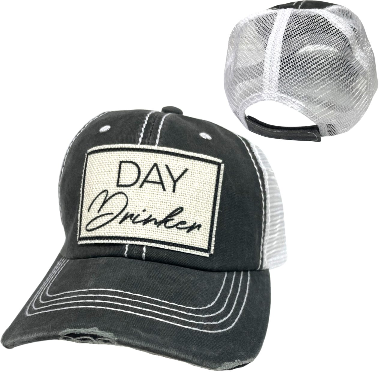 dkhandmade - DAY DRINKER BALL CAP | UNISEX HAT | DISTRESSED