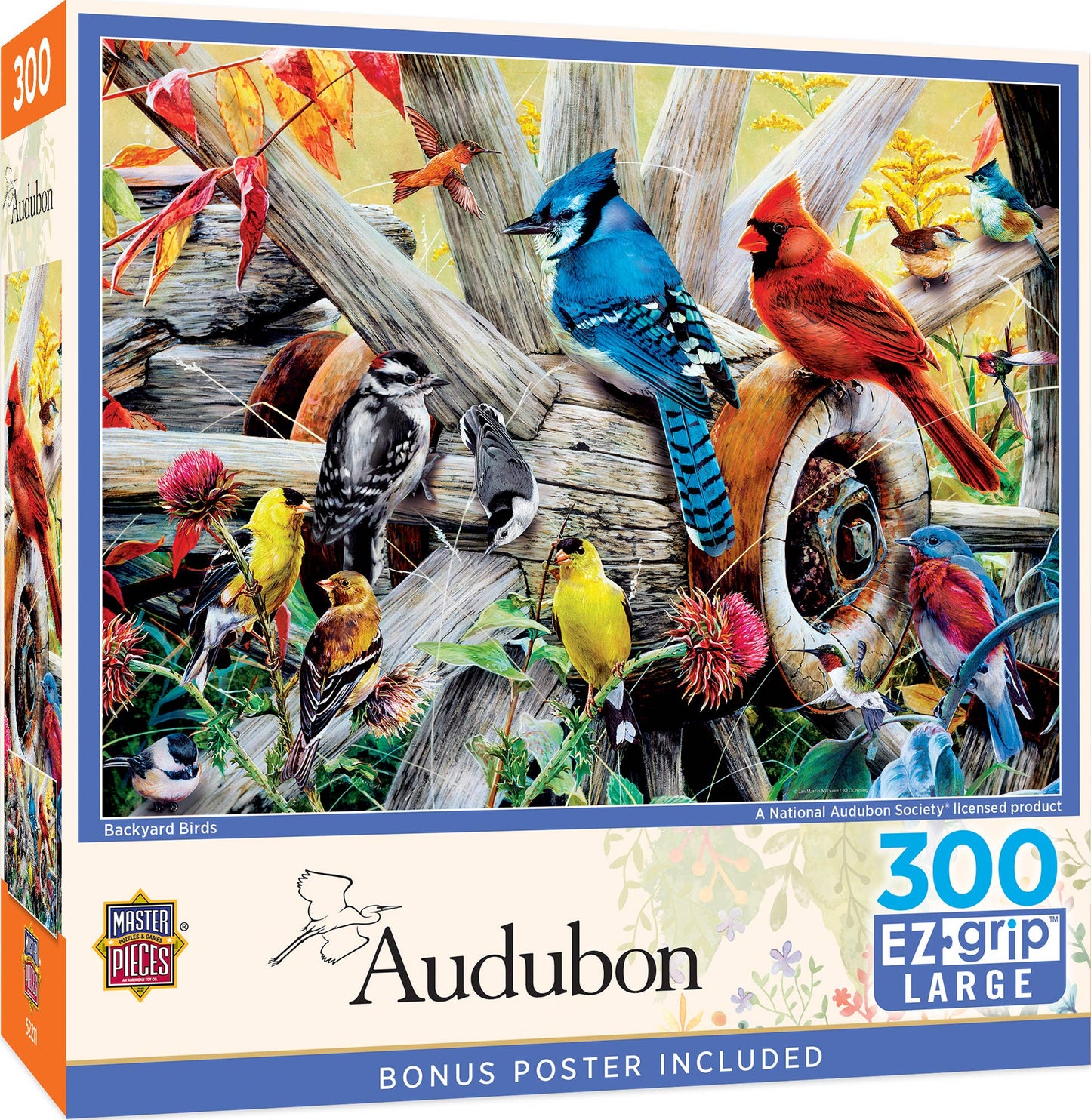 Audubon - Backyard Birds 300 Piece EZ Grip Puzzle