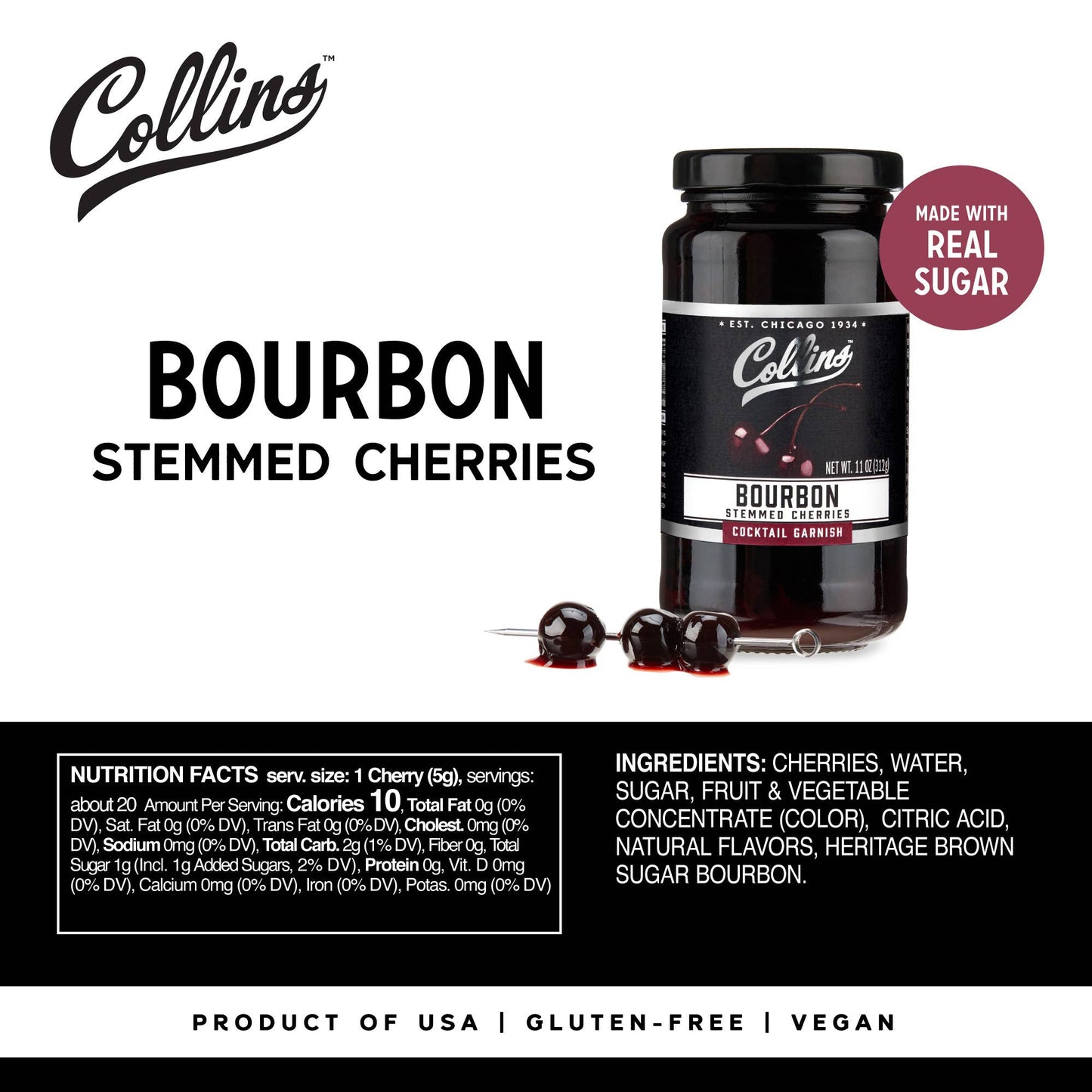 Soaked Stemmed Bourbon Cherries