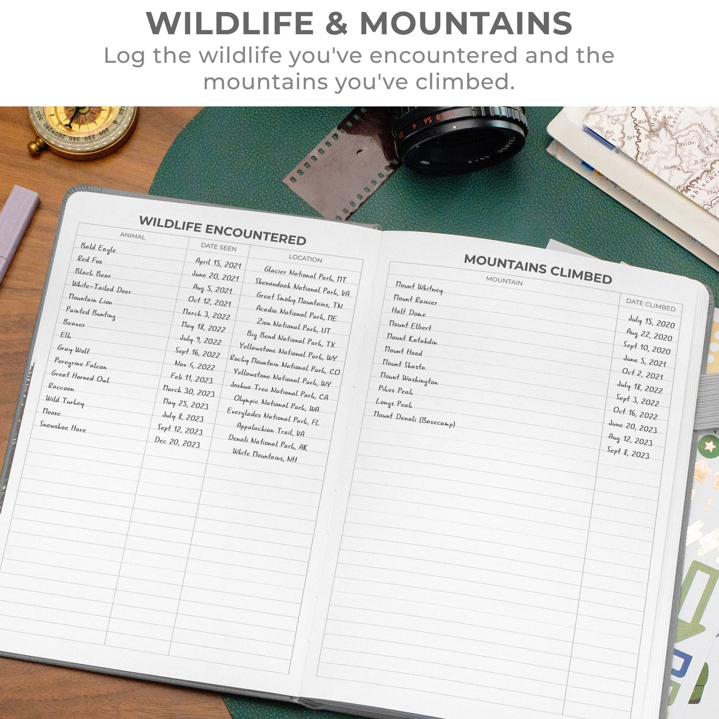 Clever Fox Planners - Hiking Journal