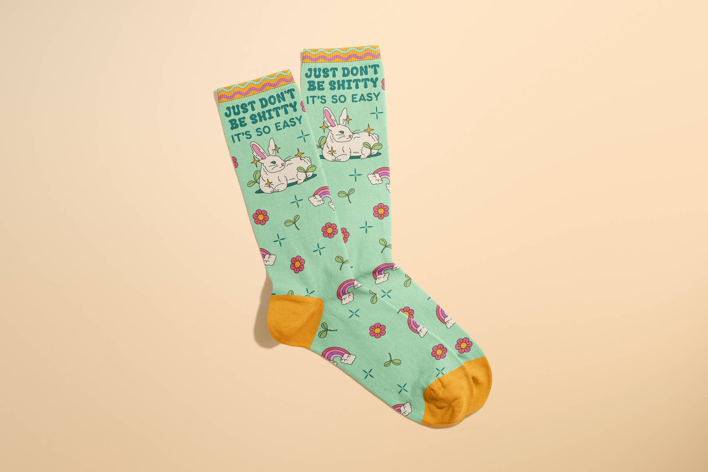 FUN CLUB - Just Don't Be Shiity Socks (funny sock, funny gift, novelty