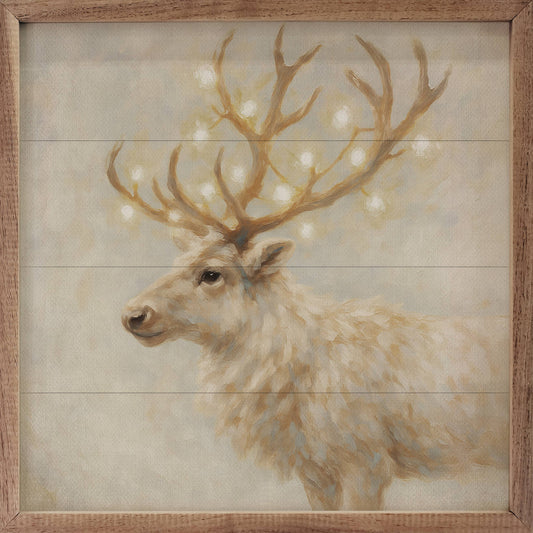 Holiday White Reindeer