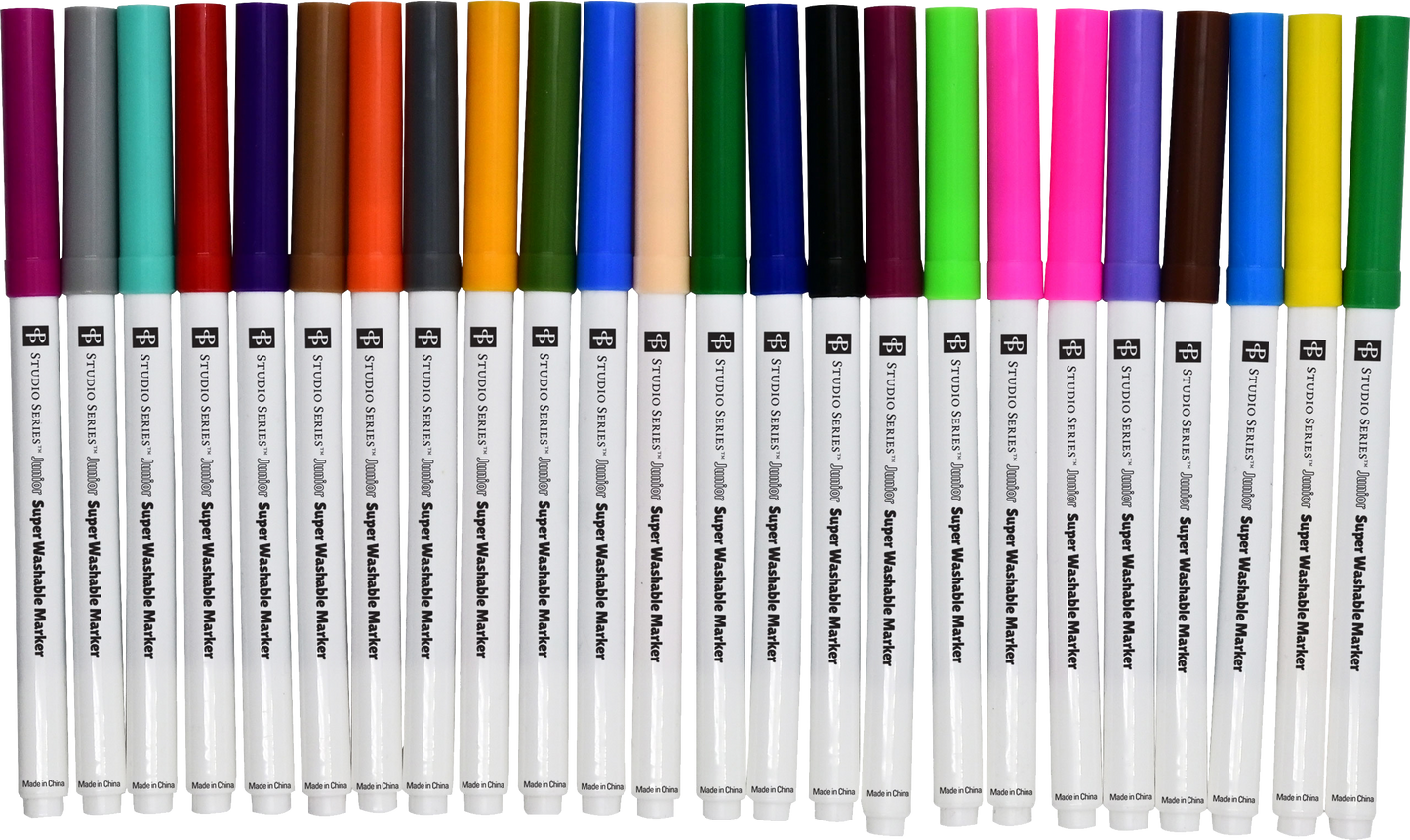 Super Washable Markers (Set of 24 Colors)