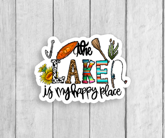 The Lake Is My Happy Place Sticker