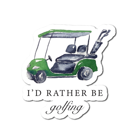 I'd Rather Be Golfing Sticker