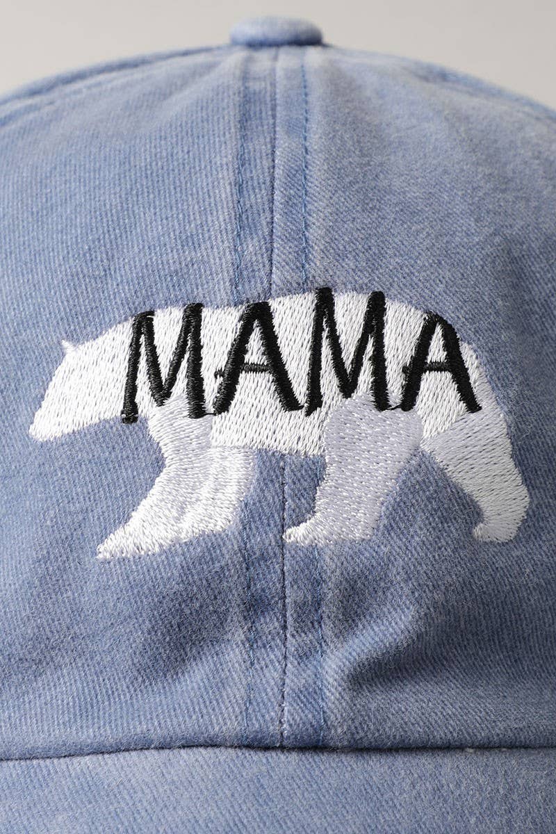 Mama Bear Washed Cotton Cap