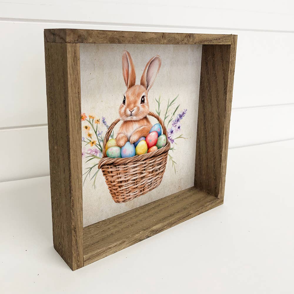 Easter Bunny Colorful Eggs Basket -