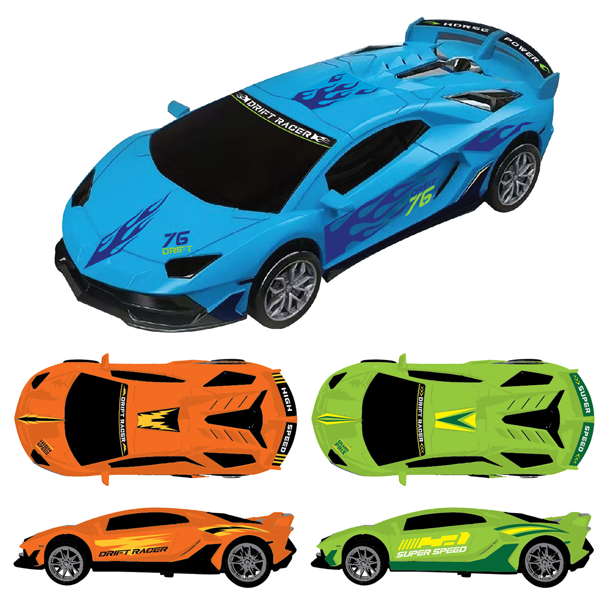 Sideways Drift Racer Friction Car
