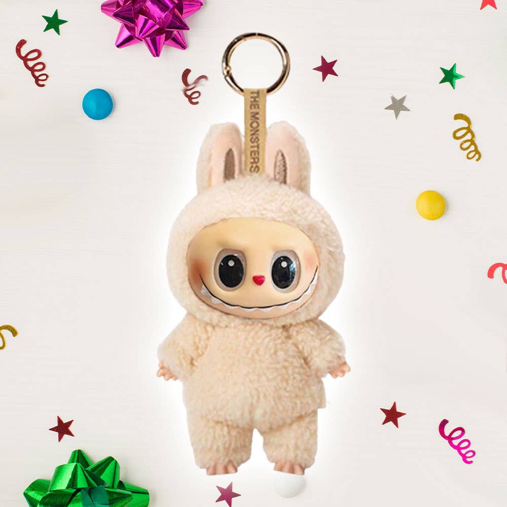 Monster Bunny Plush Doll Keychain