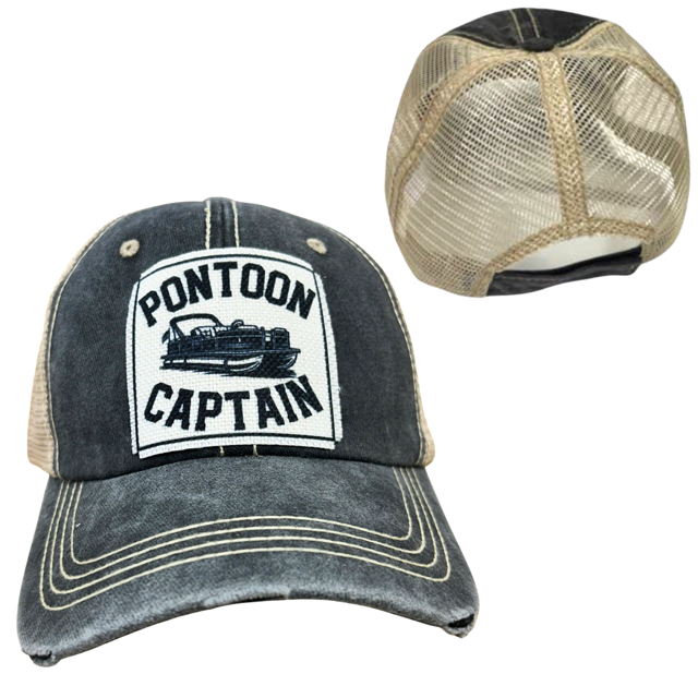 dkhandmade - PONTOON CAPTAIN | UNISEX HAT | DISTRESSED
