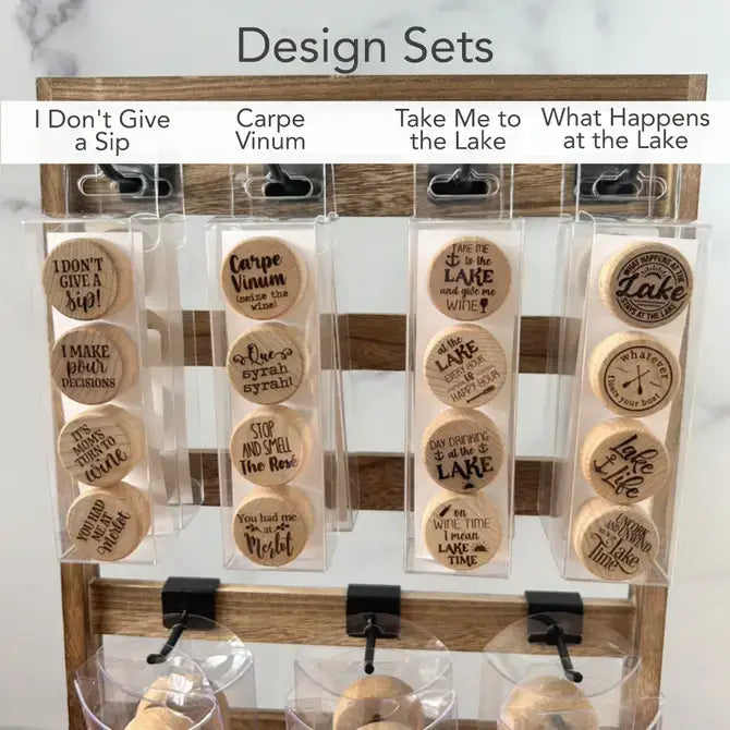 Engraved Lake Wine Bottle Stoppers