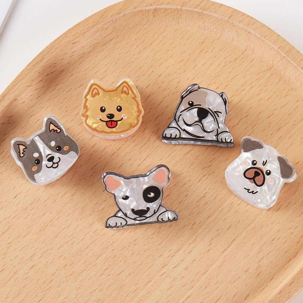 Dogs Assorted Mini Hair Clip Set