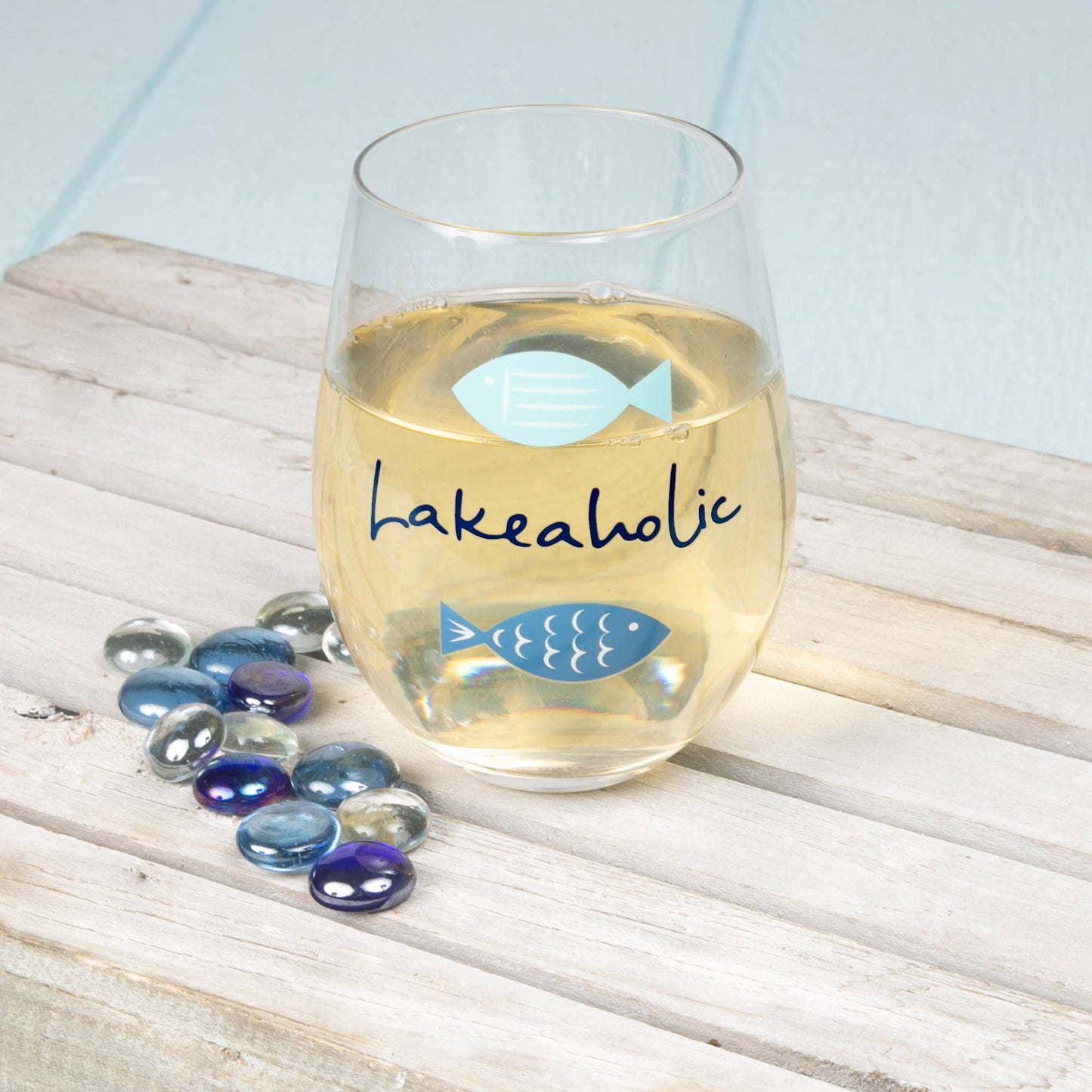Pavilion - Lakeaholic - 18 oz Stemless Wine Glass