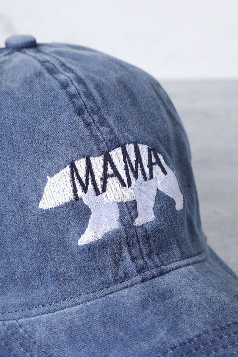 Mama Bear Washed Cotton Cap