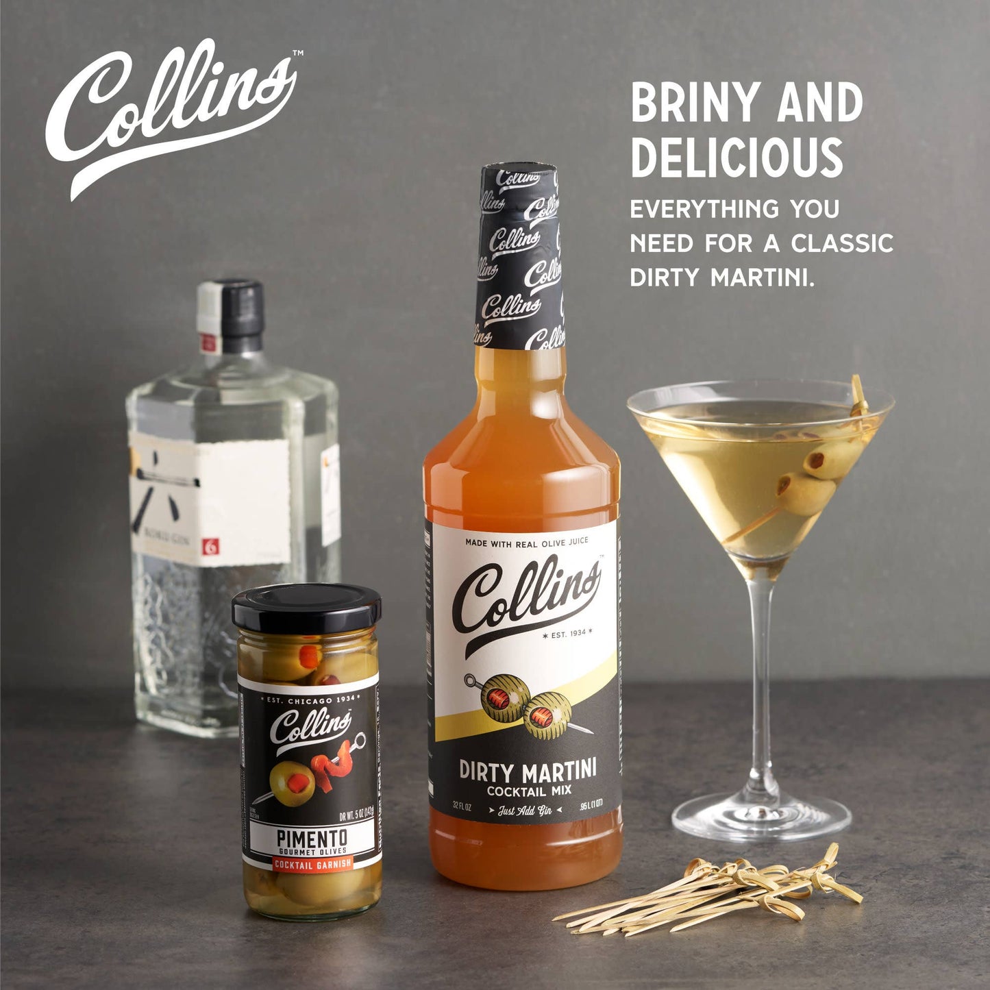 Collins - All-in-1 Dirty Martini Cocktail Kit