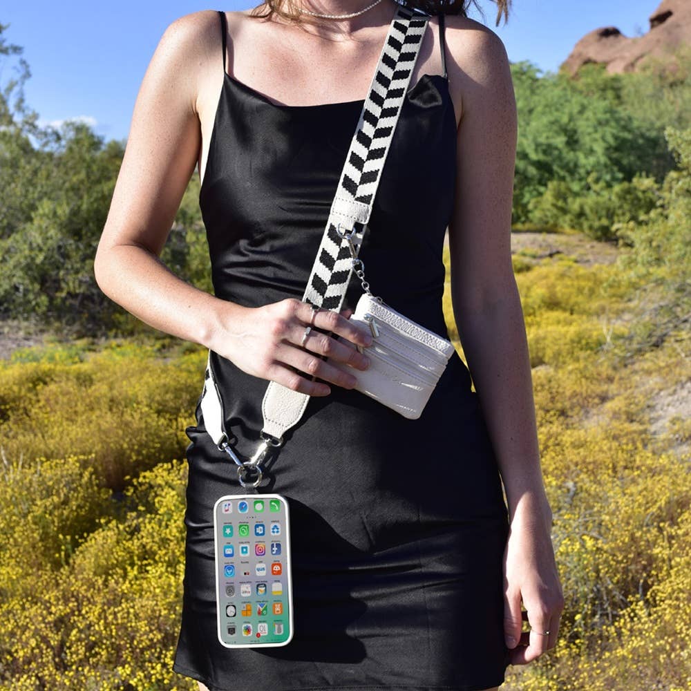 Clip & Go Strap with Zippered Pouch – Chevron Collection