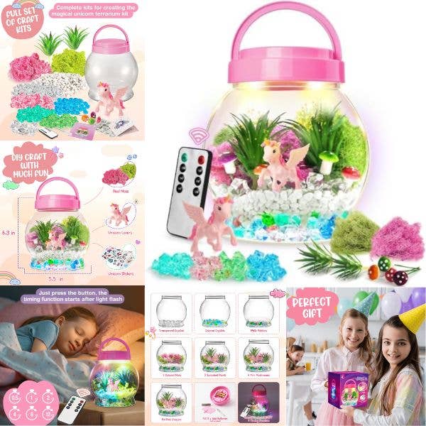 Unicorn Terrarium Kit - LED Remote