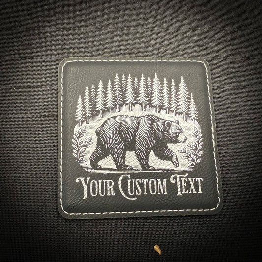 Bear in a Forest Custom - Leatherette Coaster